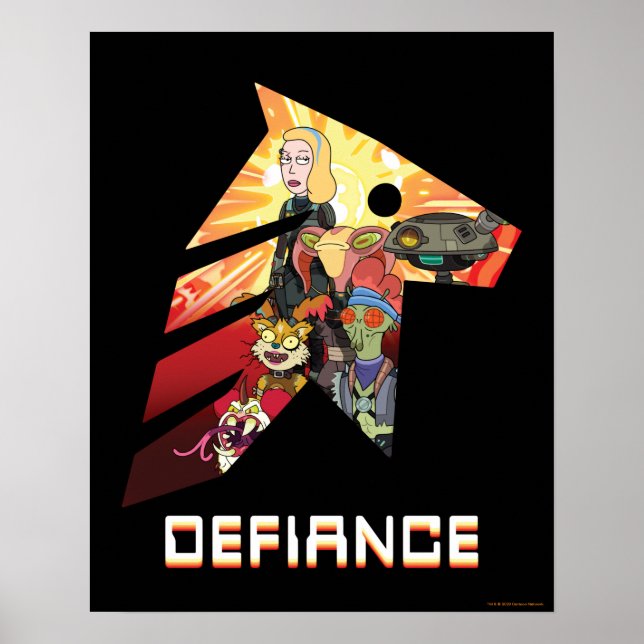 Affiche RICK ET MORTY™ | Space Beth Defiance Crew (Devant)
