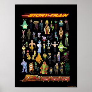 Affiche RICK ET MORTY™   Train d'histoire