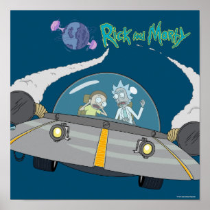 Affiche RICK ET MORTY™   Vol En Navire Spatial
