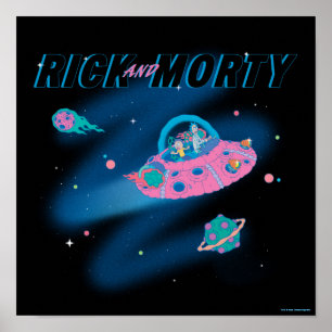 Affiche RICK ET MORTY™   Voyager dans l'espace