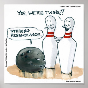 Affiche Rick London Bandes Dessinées Drôle Bowling Bande D