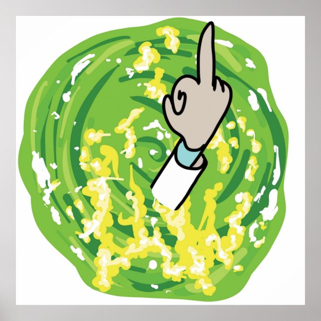 Affiche Rick Middle Finger (Devant)
