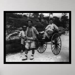 Affiche Rickshaw coréen 1910 d'aristocrate