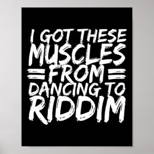 Affiche Riddim Dancing Music Maker Edm B Music Lover Riddi
