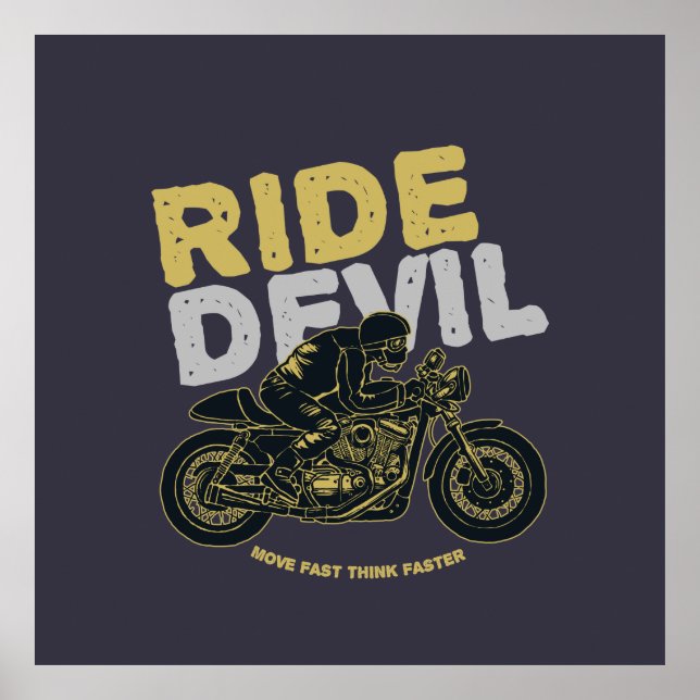 Affiche 🔥 Ride Devil : Déplace Rapidement, Pense Plus Rap (Devant)