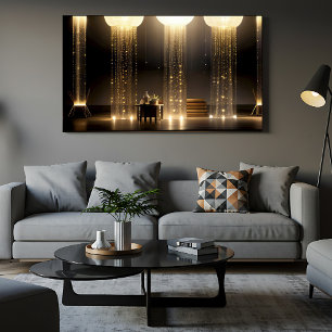 Affiche Rideau de Lumière Dorée