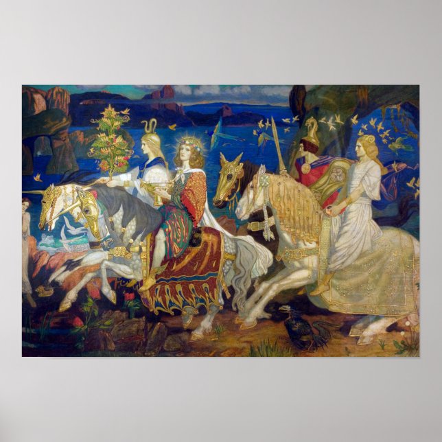 Affiche Riders of the Sidhe, c. 1911 par John Duncan (Devant)