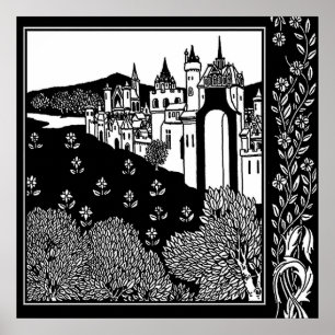 Affiche “Riding Out From The Abbey” by Aubrey Beardsley