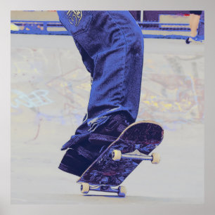 Affiche Riding Wheels - Skateboarder