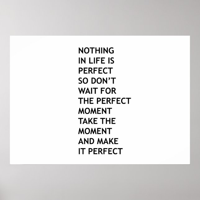 Affiche Rien dans la vie n'est parfait (Devant)