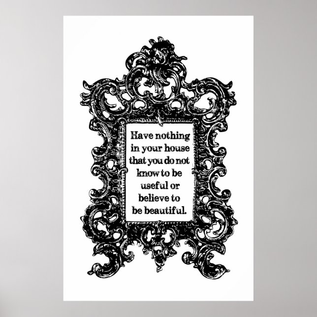 Affiche Rien dans votre maison par William Morris (Devant)