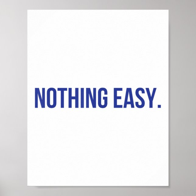 Affiche Rien de facile Motivation Sport court Esprit Quot (Devant)