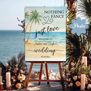 Affiche Rien De Fancy Just Love Élégant Mariage Accueil