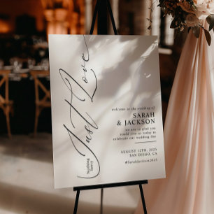 Affiche Rien De Fancy Just Love Mariage moderne Accueil