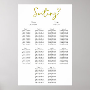 Affiche Rien De Fancy Just Love Mariage Plan de siège