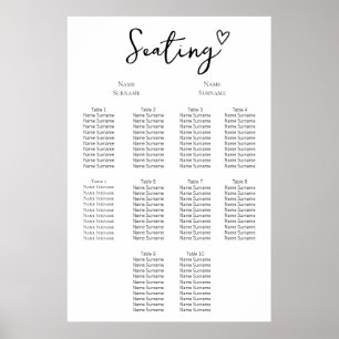 Affiche Rien De Fancy Just Love Mariage Plan de siège