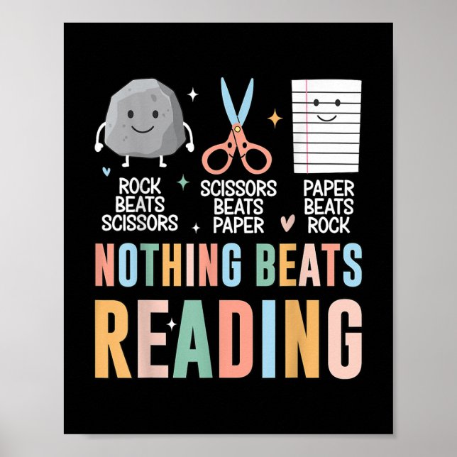 Affiche Rien De Mieux Que De Lire Des Ciseaux Papier Rock  (Devant)