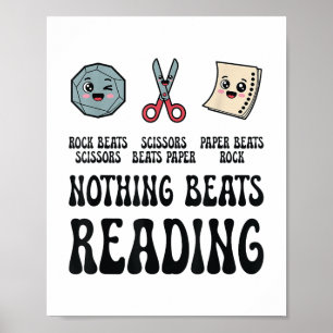 Affiche Rien De Mieux Que Lire Des Ciseaux Papier Rock Lir
