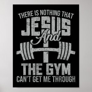Affiche Rien Jésus Et La Salle De Fitness Christian Workou