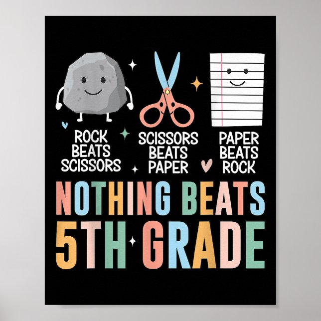 Affiche Rien Ne bat la 5e année drôle Retour à l'école (Devant)