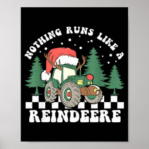 Affiche Rien ne court comme un renne Noël drôle Famille