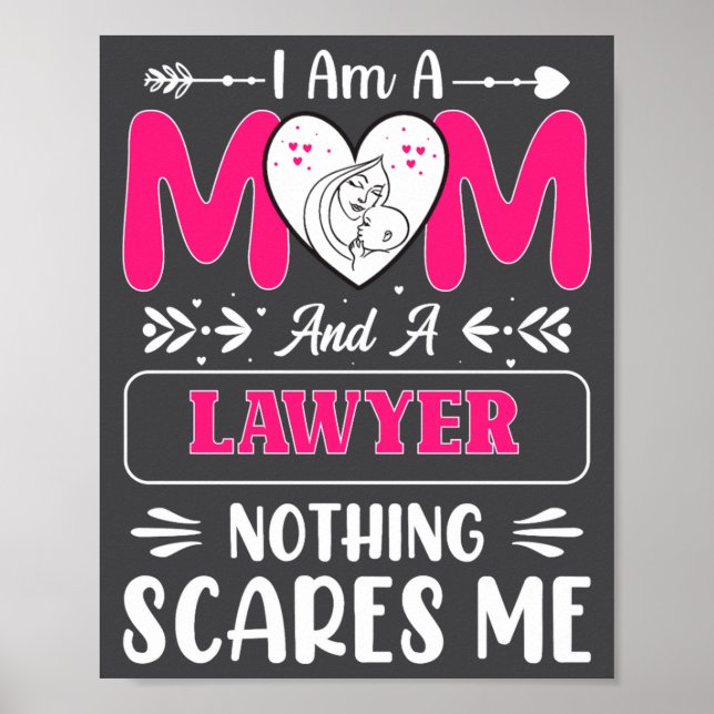 Affiche Rien ne m'amuse Citation de maman avocate drôle  (Devant)