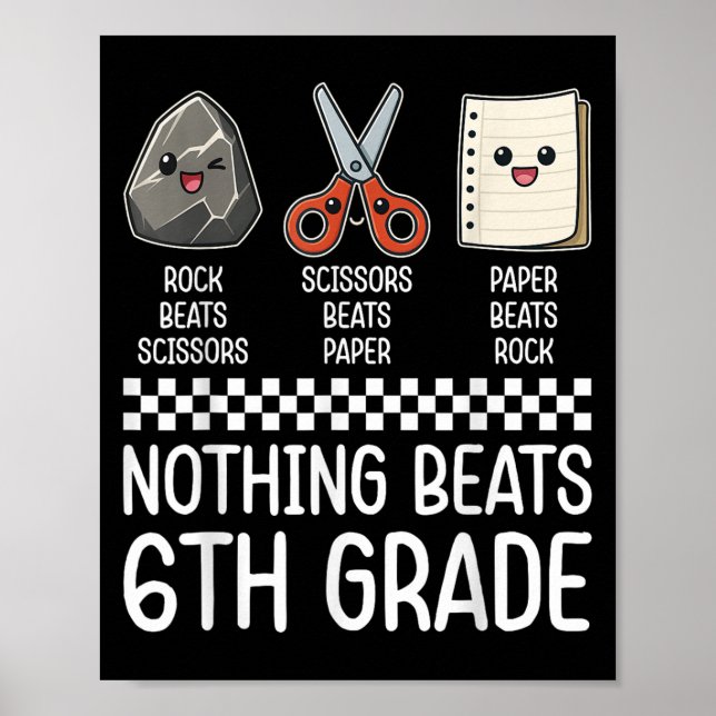 Affiche Rien ne vaut la 6e année Funny Back To School Enfa (Devant)