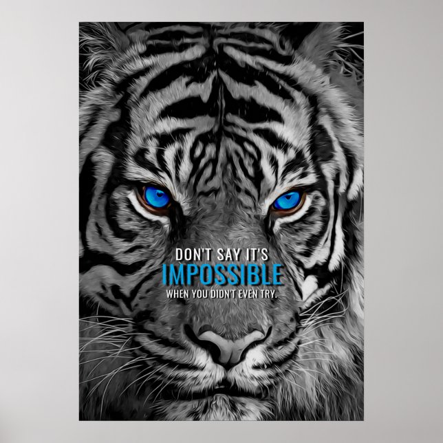 Affiche Rien n'est impossible Citation Motivationnelle Tig (Devant)