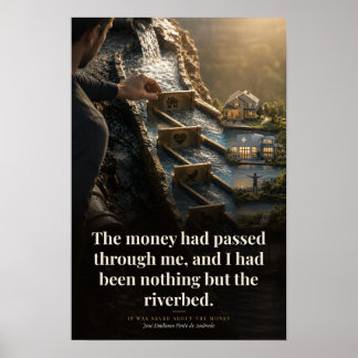Affiche Rien que le lit de la rivière Livre Citation Art
