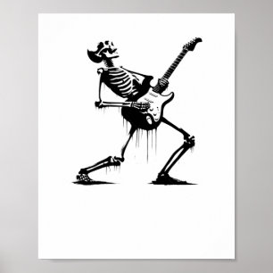 Affiche Riffs De Beyond Skeleton Guitariste En Graffiti S