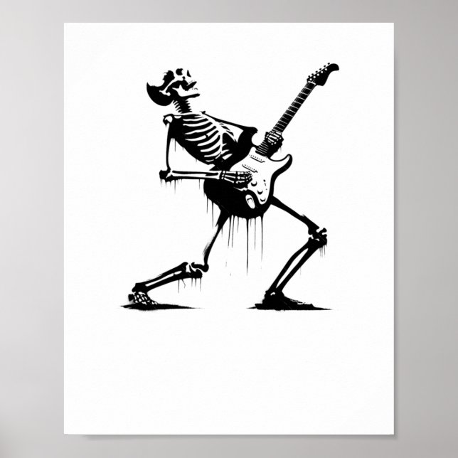 Affiche Riffs De Beyond Skeleton Guitariste En Graffiti S (Devant)