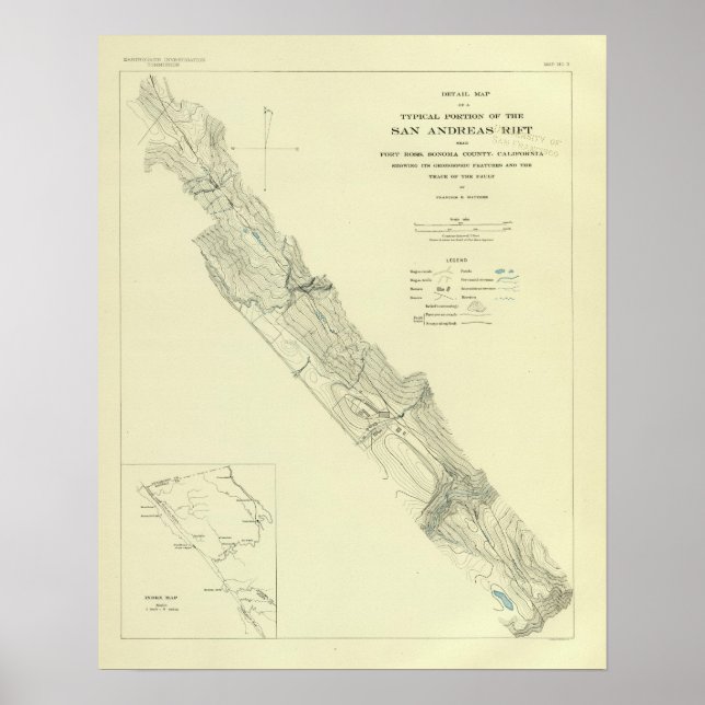 Affiche Rift San Andreas près de Fort Ross (Devant)