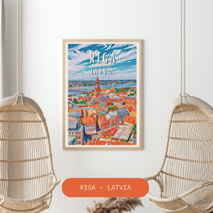 Affiche Riga, joyau de la Baltique