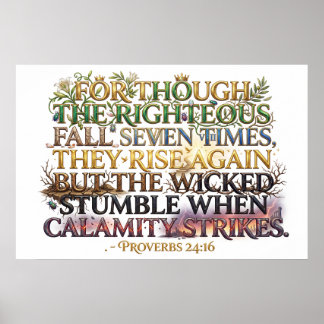 Affiche Righteous Rise Again Though They Fall Seven Times