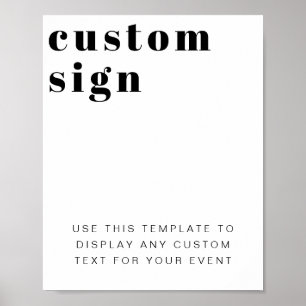 Affiche RILEY Retro Bold Modern Custom Editable Sign