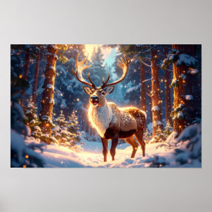 Affiche Rindeer du Père Noël