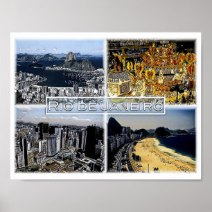 Affiche Rio de Janeiro - Brazil - Mosaic -