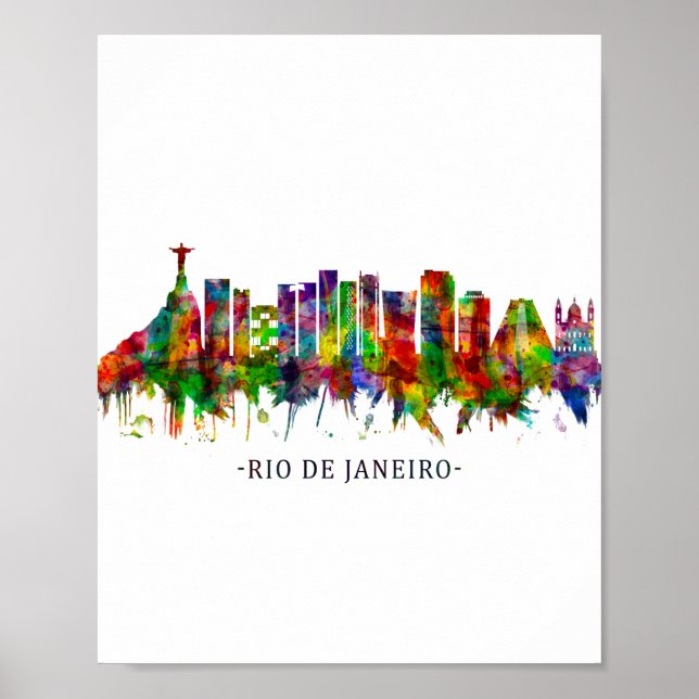 Affiche Rio de Janeiro Brazil Skyline (Devant)