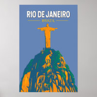 Rio De Janeiro Brésil Voyage Art Rétro