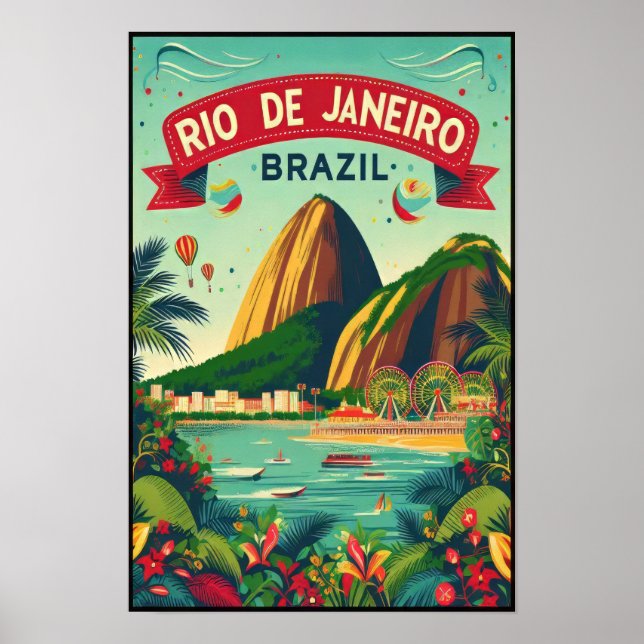 Affiche Rio de Janeiro : Couleurs vibrantes du Brésil (Devant)