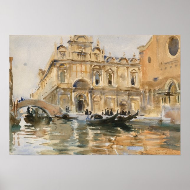 Affiche Rio dei Mendicanti, Venise par John Singer Sargent (Devant)