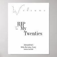 RIP 20s Fête 30e anniversaire Accueil minimal