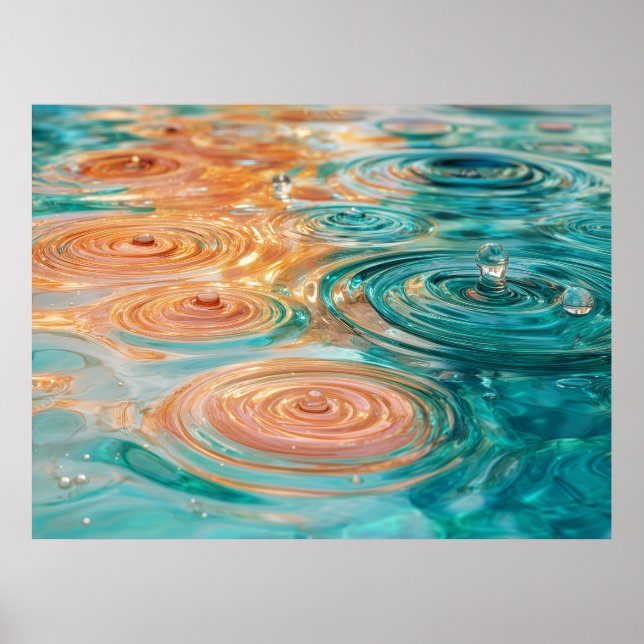 Affiche Ripples of Tranquility Abstract Water Harmony (Devant)