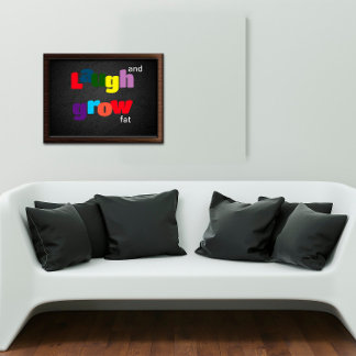 Affiche Rire et cultiver graisse typographie colorée Poste