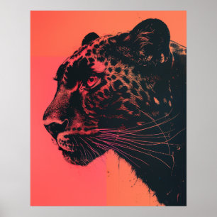 Affiche Risographie néonatale vibrante Anima de caractère