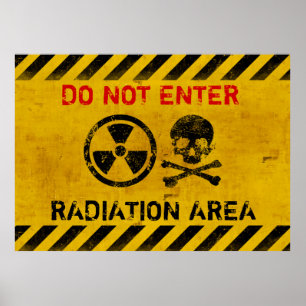 Affiche Risque De Radiation Restez Hors De Ma Chambre