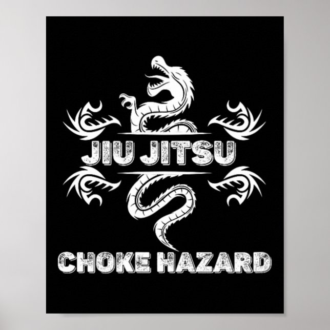 Affiche Risque d'étranglement au Jiu Jitsu Karaté Boxe Mua (Devant)