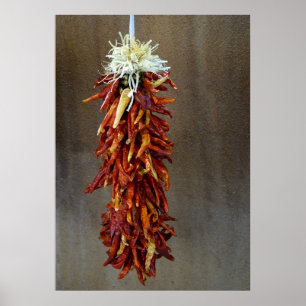 Affiche Ristra Chili rouge