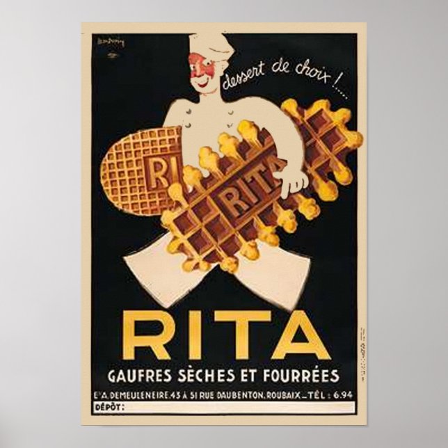 Affiche Rita Biscuits Annonce Vintage (Devant)