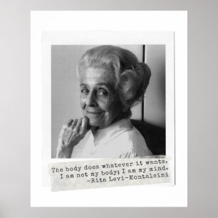 Affiche Rita Levi-Montalcini cite les femmes dans la scien